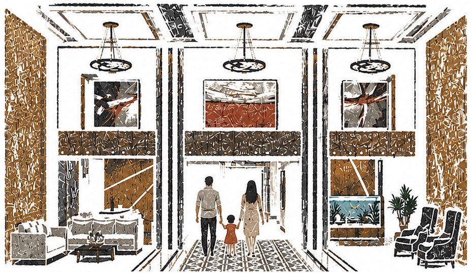 Double Height Entrance Lobby, Super Homes Abhirama